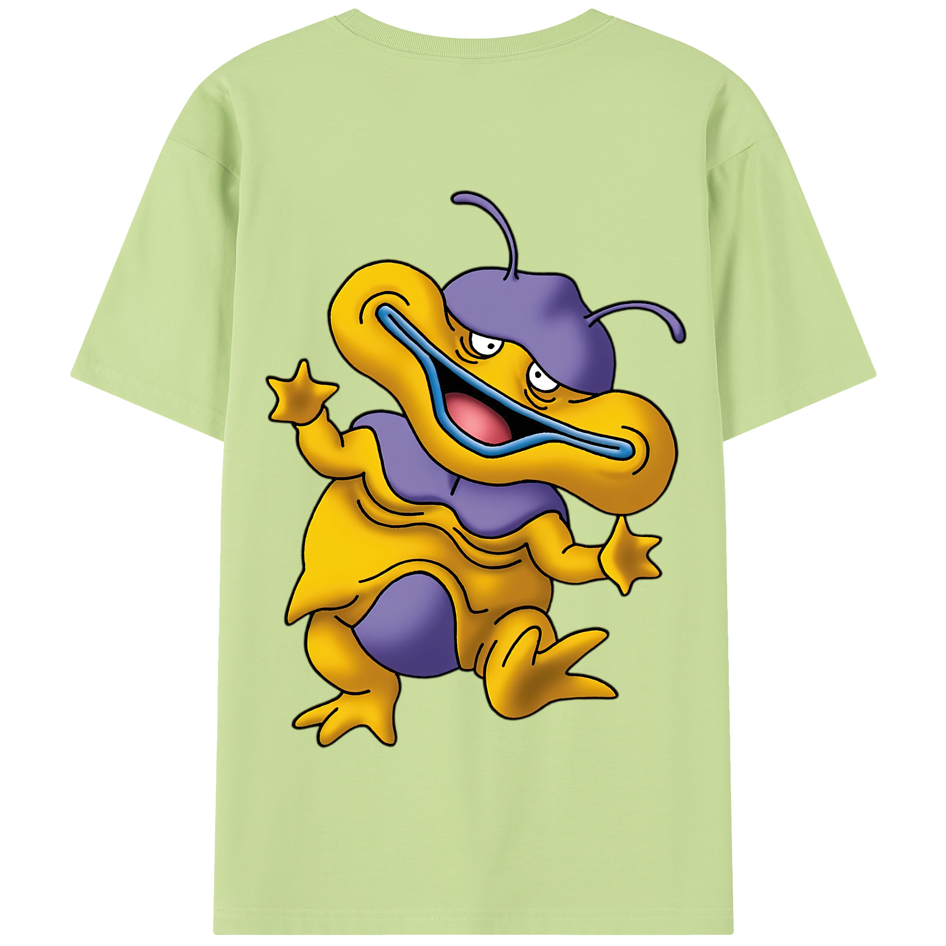 （画像用） ドラゴンクエスト Doragon Kuesuto Dragon Quest 綿100％半袖Tシャツ（背面プリント）
